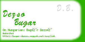 dezso bugar business card